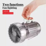 6-in-1 Solar Rechargeable Camping Lantern Fan – Portable Hanging Tent Light with Cooling Fan - Image 6