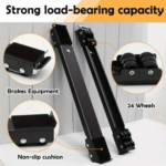 Heavy Duty Adjustable Washing Machine & Fridge Stand – Expandable Appliance Roller Base with Brake & Lock Wheels Mobile Trolley Dolly - Image 2