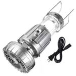 6-in-1 Solar Rechargeable Camping Lantern Fan – Portable Hanging Tent Light with Cooling Fan - Image 2