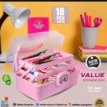 3-Layer Value Storage Box – Multi-Compartment Stackable Organizer for Home, Kitchen & Household Use