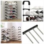 5/6 Layer Metal Shoe Rack with Handle | Detachable Shoe Organizer | Space Saving Storage Rack for Entryway & Closet