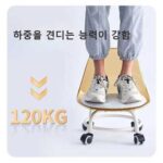 Versatile Acrylic Oval Stool Chair with Backrest – 360° Rotating Adjustable Seat with Wheels | Mobile Sliding Casters Stool for Home & Salon - Image 2