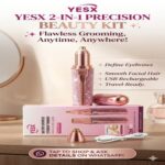 Portable 2-in-1 Electric Epilator & Eyebrow Trimmer with LED – Facial, Lip & Body Hair Remover - Image 11