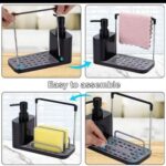 Multi-Functional Kitchen Soap Dispenser with Sponge Holder Dual Soap Pump Dishcloth Storage Tray - Image 6