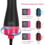 3 in 1 One Step Hair Dryer Brush Hot Air Styler Hair Straightener Curler & Blow Dryer Brush for Women - Image 7