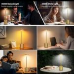 Portable LED Table Lamp – Touch Sensor, 3 Color Modes & 3 Brightness Levels, Rechargeable Metal Desk & Bedside Light - Image 10