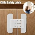 Pack Of 2 Multi-Purpose Baby Safety Lock – Double Buckle Design, Adhesive Child Door & Cabinet Lock Easy-Install No-Drill Refrigerator Door Locks - Automatic Safety Closure for Secure Sealing & Youngsters Protection, Versatile Use on Drawers & Cabinets - Image 5