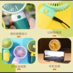 Mini Handy Fruit-Shaped Portable Fan – Cute Handheld USB Rechargeable Cooling Fan - Image 2