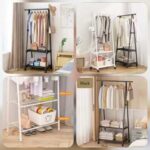 Multi-Functional Detachable Metal Clothes Hanger – Triangular Storage Rack for Wardrobe, Home & Kitchen Organization
