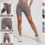 Women High Waist Yoga Shorts Summer Soft Stretch Fit - Image 3