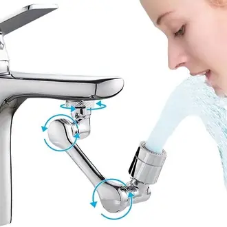 GullPlaza.pk 1080° Universal Rotating Faucet Extender – Kitchen Robot Arm Tap Sprayer with Aerator & Water Saving Nozzle - Image 2