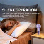 Portable Water Mist Fan Mini Handheld USB Rechargeable Fan – 4 Speed Personal Cooling Neck Hanging Spray Fan - Image 2