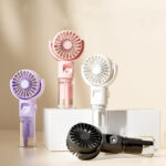 Portable Water Mist Fan Mini Handheld USB Rechargeable Fan – 4 Speed Personal Cooling Neck Hanging Spray Fan