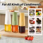 GullPlaza.pk 500ML Glass Oil Dispenser Bottle – Leakproof Transparent Olive Oil, Vinegar & Soy Sauce Storage Bottle with Lid
