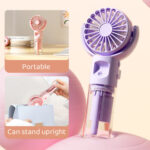 Portable Water Mist Fan Mini Handheld USB Rechargeable Fan – 4 Speed Personal Cooling Neck Hanging Spray Fan - Image 3