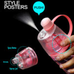 GullPlaza.pk Sports Water Spray Bottle 600ML – Portable Leakproof Mist Water Bottle for Gym, Travel, Cycling & Outdoor Activities - Image 4