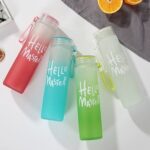 500ML Frosted Gradient Sports Water Bottle – Portable Leakproof Gym Fitness Drinking Bottle for Workout, Travel & Outdoor Use - Image 4