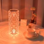 GullPlaza.pk Modern LED Crystal Table Lamp – 16 Color RGB USB Rechargeable Dimmable Night Light with Remote Control - Image 6
