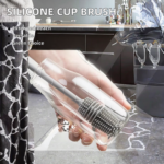 Premium Silicone Bottle Cleaning Brush Long Handle Cup Scrubber for Milk Bottles, Glasses, Mugs & Drink Bottles Kitchen Cleaning Tool - Image 7