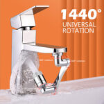 GullPlaza.pk 1080° Universal Rotating Faucet Extender – Kitchen Robot Arm Tap Sprayer with Aerator & Water Saving Nozzle