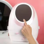 LED Makeup Mirror Desktop Organizer Cosmetic & Jewelry Storage Box with Skincare Organizer - Image 4