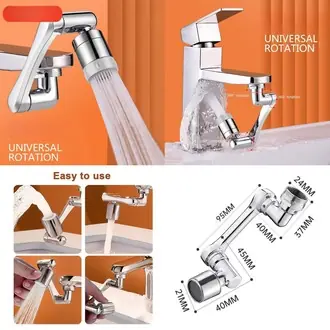 GullPlaza.pk 1080° Universal Rotating Faucet Extender – Kitchen Robot Arm Tap Sprayer with Aerator & Water Saving Nozzle - Image 8