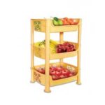 3-Tier Multipurpose Kitchen Storage Rack with Wheels – Mobile Plastic Organizer for Fruits, Vegetables, Spices & Household Essentials - Image 6