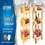 3-Tier Multipurpose Kitchen Storage Rack with Wheels – Mobile Plastic Organizer for Fruits, Vegetables, Spices & Household Essentials - Image 7