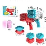Space Rocket Bazooka Bubble Gun – Electric Automatic Bubble Maker Toy with 8 & 36 Bubble Holes for Kids, Outdoor Play & Parties - Image 11