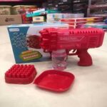 Space Rocket Bazooka Bubble Gun – Electric Automatic Bubble Maker Toy with 8 & 36 Bubble Holes for Kids, Outdoor Play & Parties