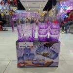 Acrylic Unbreakable Jug Set with 6 Glasses – Premium Leaves Cut Design Water & Juice Serving Set