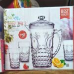 Premium Acrylic Unbreakable Jug Set with 6 Glasses – Elegant Leaves Cut Design Water & Juice Serving Set - Image 4