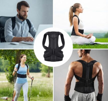 Adjustable Full Back Brace Posture Corrector for Men & Women