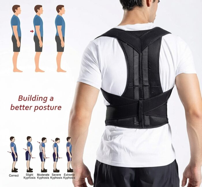 Adjustable Full Back Brace Posture Corrector for Men & Women - Image 6
