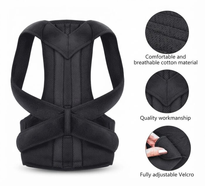 Adjustable Full Back Brace Posture Corrector for Men & Women - Image 8