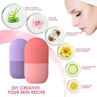 Silicone Ice Roller for Face & Eyes | Reusable Facial Ice Contour Roller Mold for Skin Care, Puffiness Relief, Fine Lines & Brightening | DIY Beauty Ice Cube Massager - Image 7