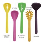 5-Pcs Colorful Silicone Kitchen Spoon Set – Heat Resistant & Non-Stick Cooking Utensils - Image 3