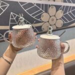 Heat-Resistant Diamond Glass Mug with Cute Rabbit Lid & Spoon – Elegant Crystal Tea & Coffee Cup for Home, Office, and Gifting - Image 8
