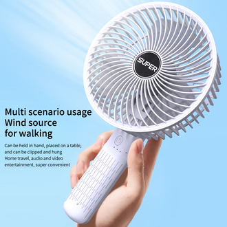 Hbedd791e274749a0857f1436d044cbfed 4-in-1 Rechargeable Desktop Fan, Portable Clip-on Table Circulator with 3 Speed Gears, Low Noise Personal USB Cooling Fan for Office Desk, Bedside, Camping, and Reading Table - Image 1