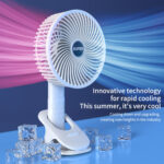 4-in-1 Rechargeable Desktop Fan, Portable Clip-on Table Circulator with 3 Speed Gears, Low Noise Personal USB Cooling Fan for Office Desk, Bedside, Camping, and Reading Table - Image 3