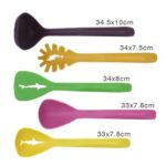 5-Pcs Colorful Silicone Kitchen Spoon Set – Heat Resistant & Non-Stick Cooking Utensils - Image 2