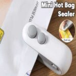 2-in-1 Rechargeable Mini Pocket Bag Sealer & Cutter – Portable Handheld Heat Vacuum Sealer with Magnetic Base for Food and Snack Preservation