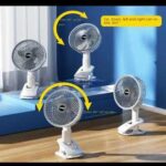 4-in-1 Rechargeable Desktop Fan, Portable Clip-on Table Circulator with 3 Speed Gears, Low Noise Personal USB Cooling Fan for Office Desk, Bedside, Camping, and Reading Table - Image 10