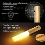 Motion Sensor Night Lights, Wireless Magnetic LED Wall Light, Rechargeable Battery Powered Body Sensor Security Lamp for Hallways, Stairs, Wardrobe, Closet & Bedroom - Image 2