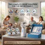 Portable Mesh Nebulizer Machine - Handheld Silent Inhaler Kit for Kids & Adults (White/Blue) - Image 3