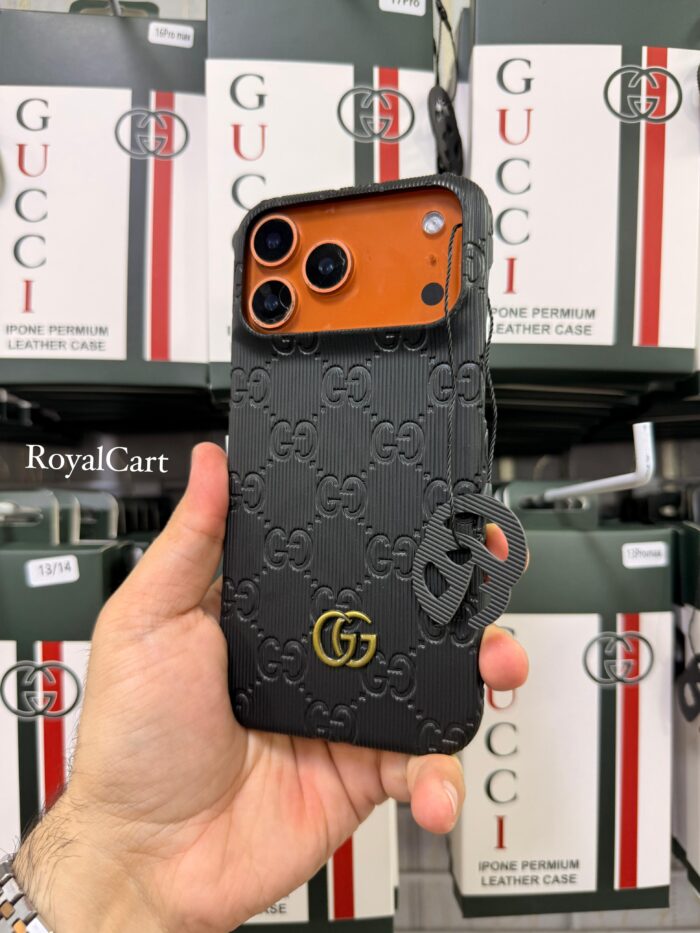 Gullplaza.pk - Premium Gucci Style Leather Phone Case for iPhone - Image 2
