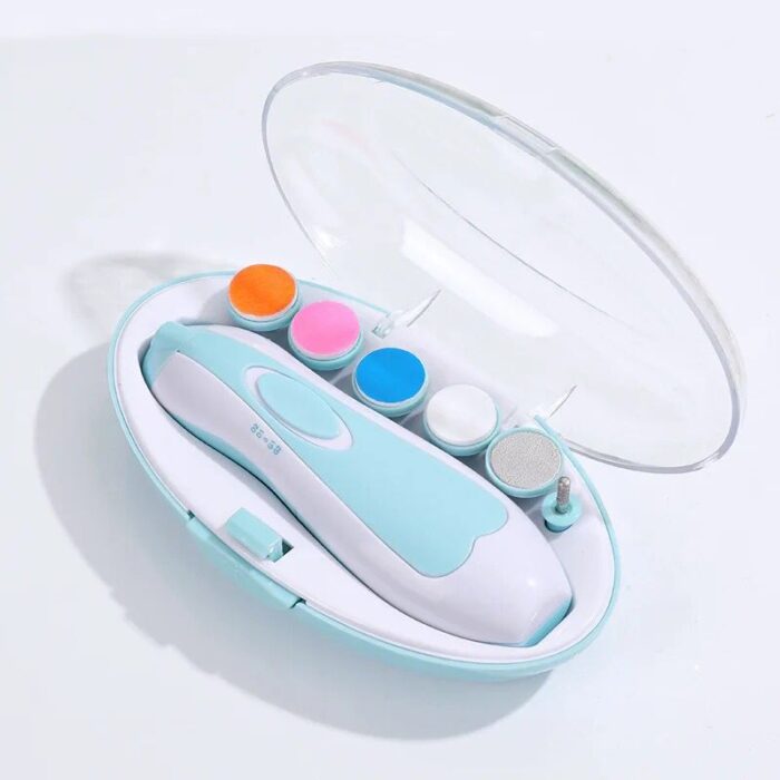 Gullplaza.pk Electric Baby Nail Trimmer & Clipper Set - Safe Automatic Care Kit with LED Light & 6 Grinding Heads - Image 5
