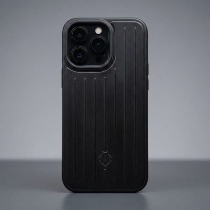 Premium Grooved Suitcase Style Shockproof Back Cover - Metallic Finish Protective Case