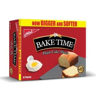 1128fb3b4b7c0e027ed89f9e7640044f-1-1.jpg Hilal Bake Time Plain Cake Slices 6's Box - Image 1