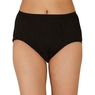 Black Plain Jersey Panties Lightweight Comfortable All Season - Image 1